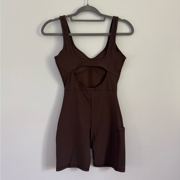 Active by teal small aura jumpsuit in ribbed mocha - Picture 2 of 3
